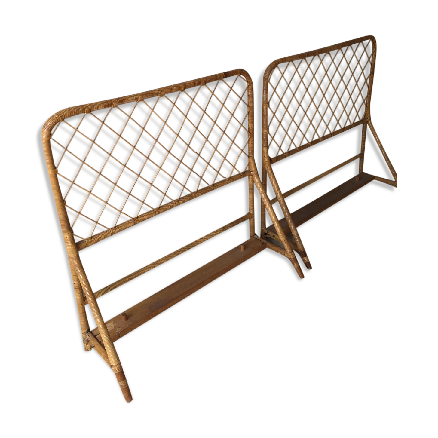 Foot and headboard rattan vintage