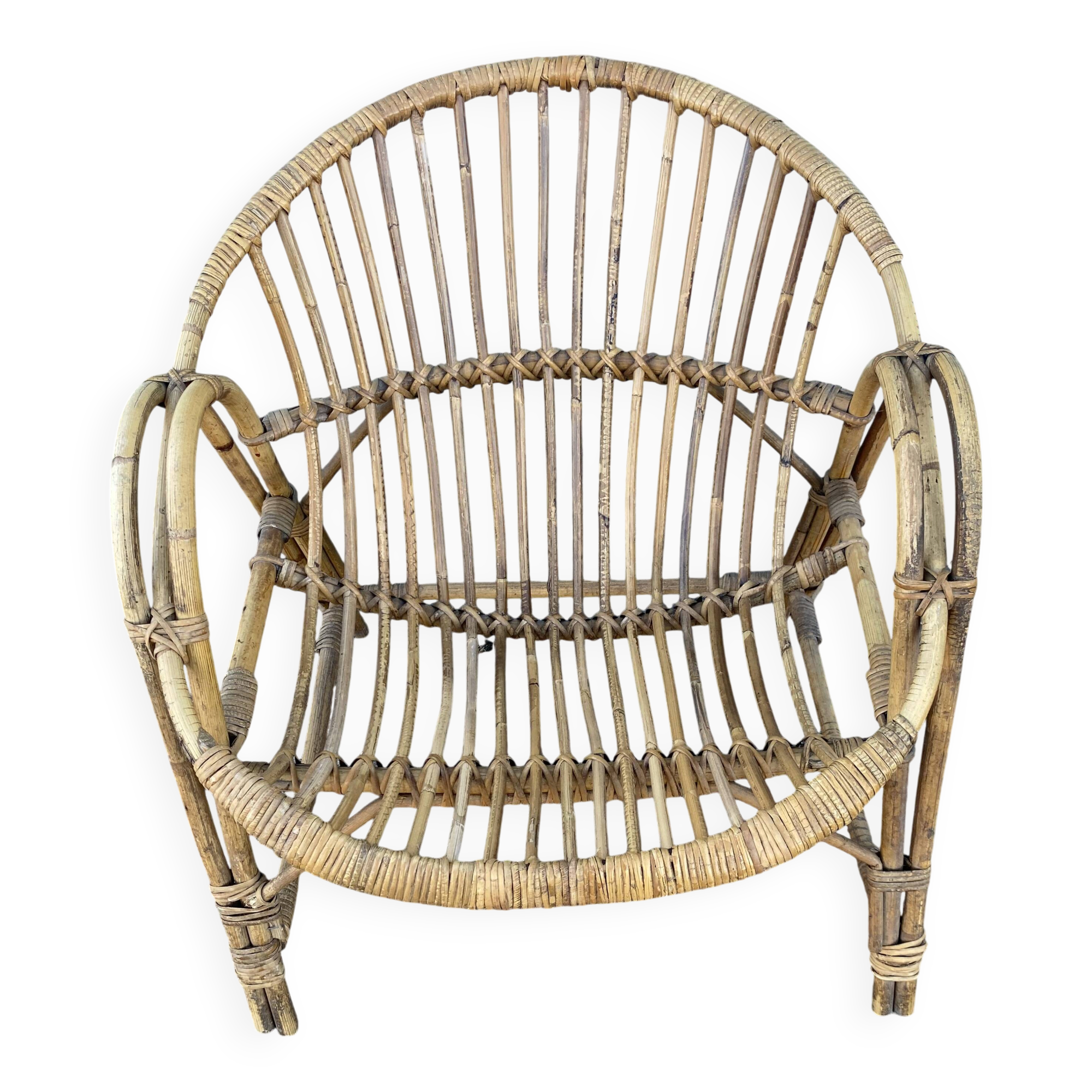 Rattan armchair