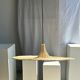 Large suspension, rattan luminaire in hat shape D:80cm