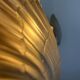 Pair of shell wall lights, glass and brass, France 1960