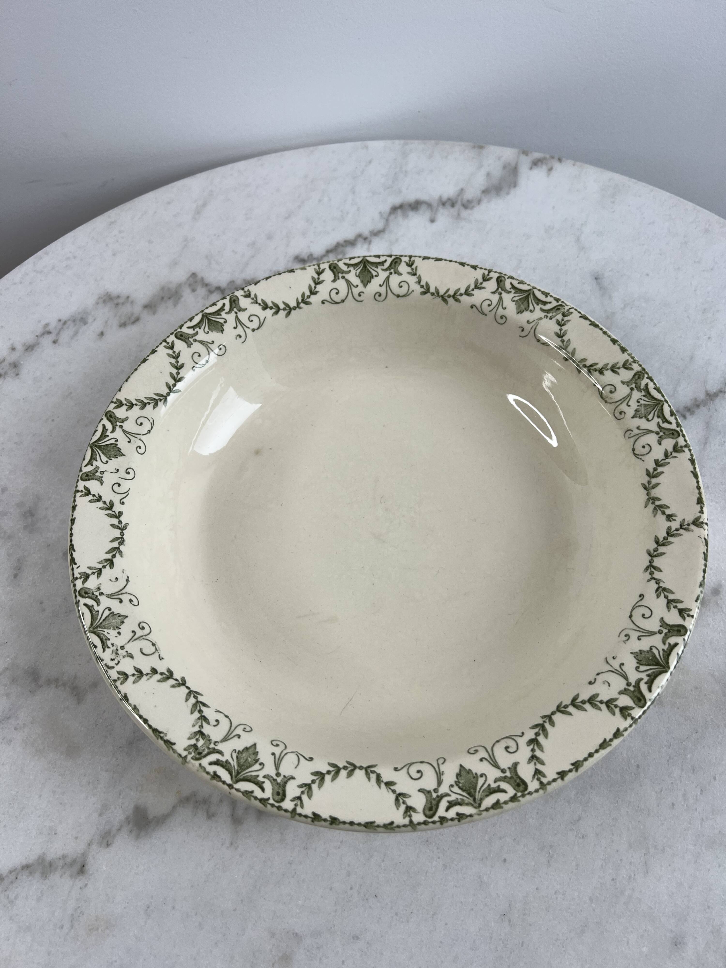 Iron earth large dish Sarreguemines Thérèse