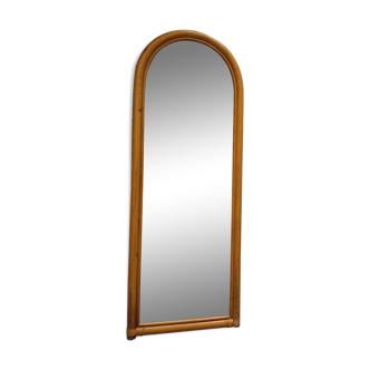 Wooden and bamboo mirror 41x110cm