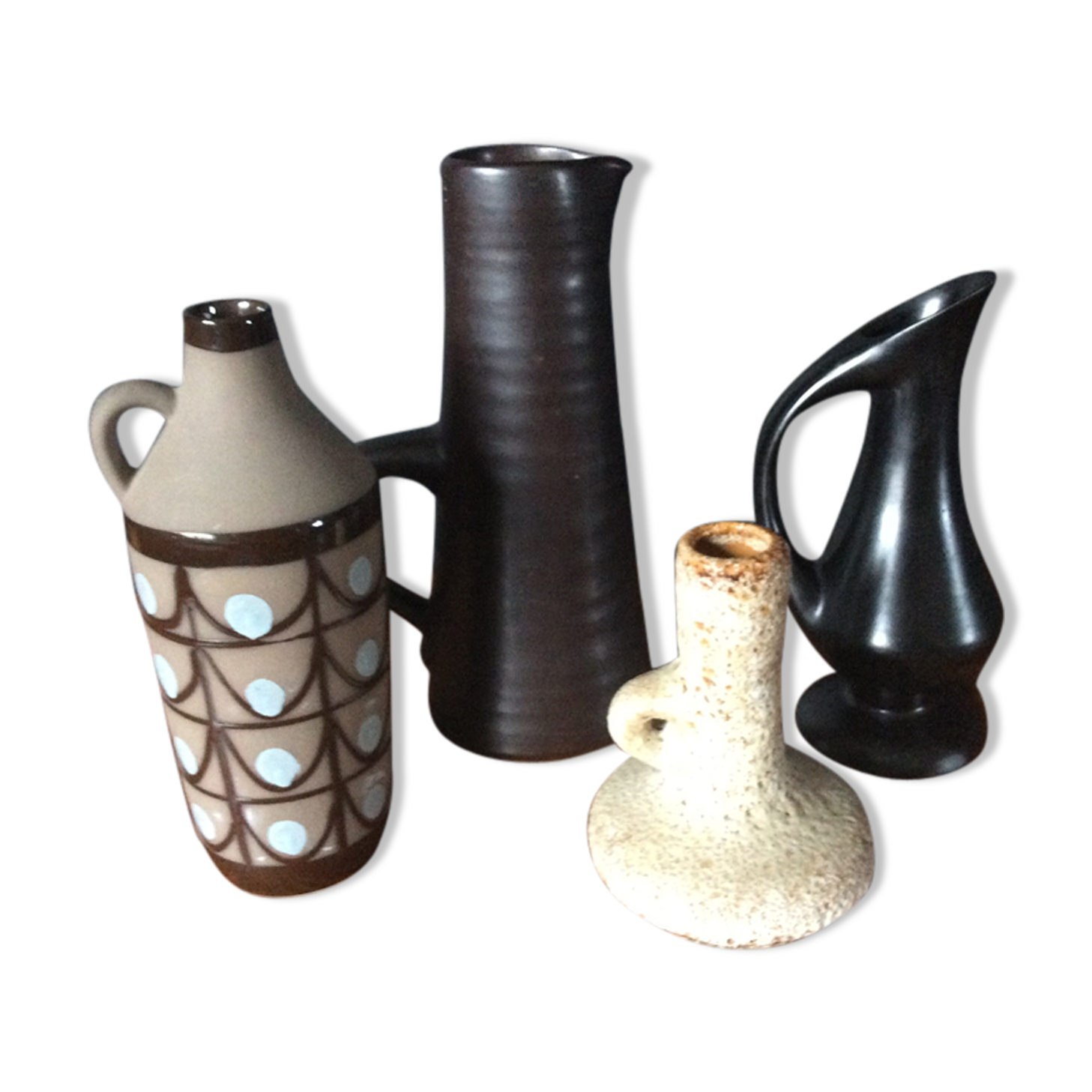 Série de 4 vases scandinaves des années 60-70