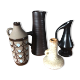 Series of 4 Scandinavian vases from the 60s and 70s