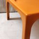 Orange fiberglass coffee table - 70s