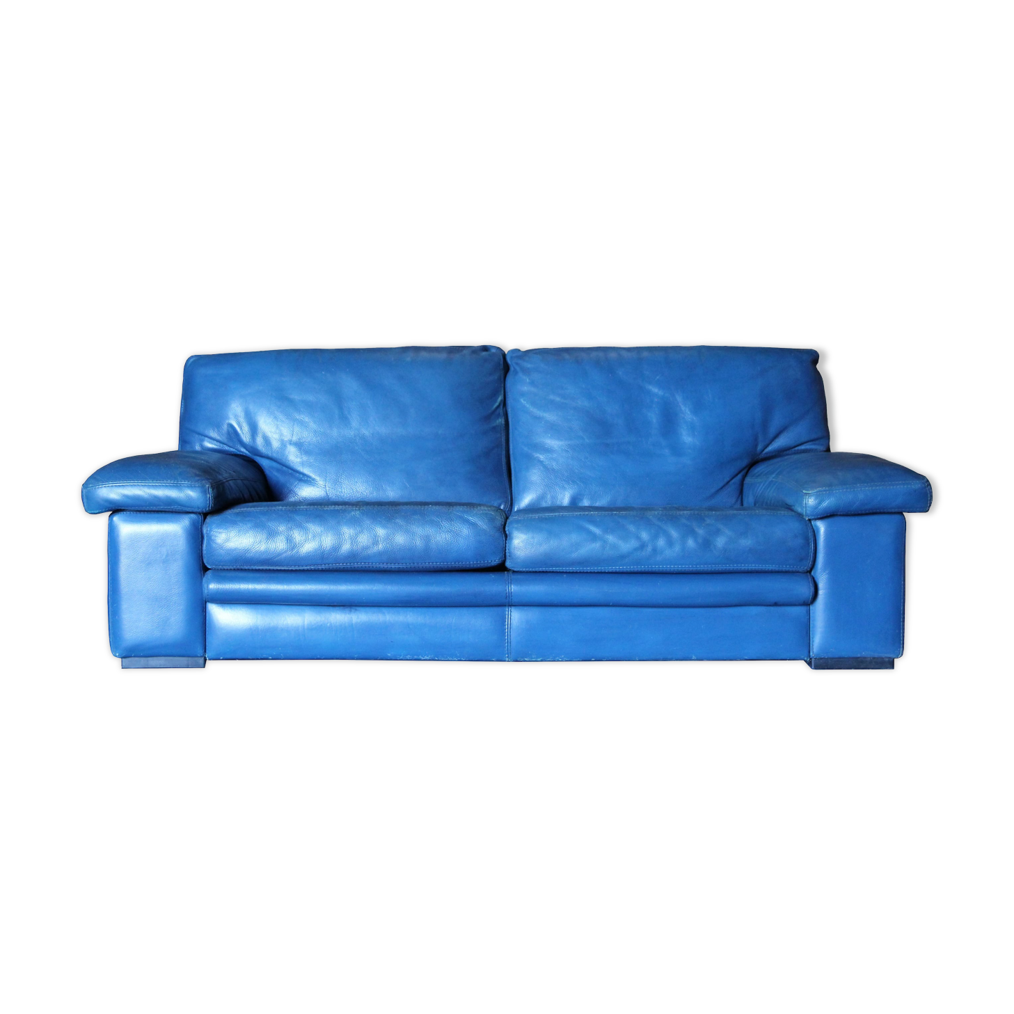 Roche Bobois sofa in Blue leather