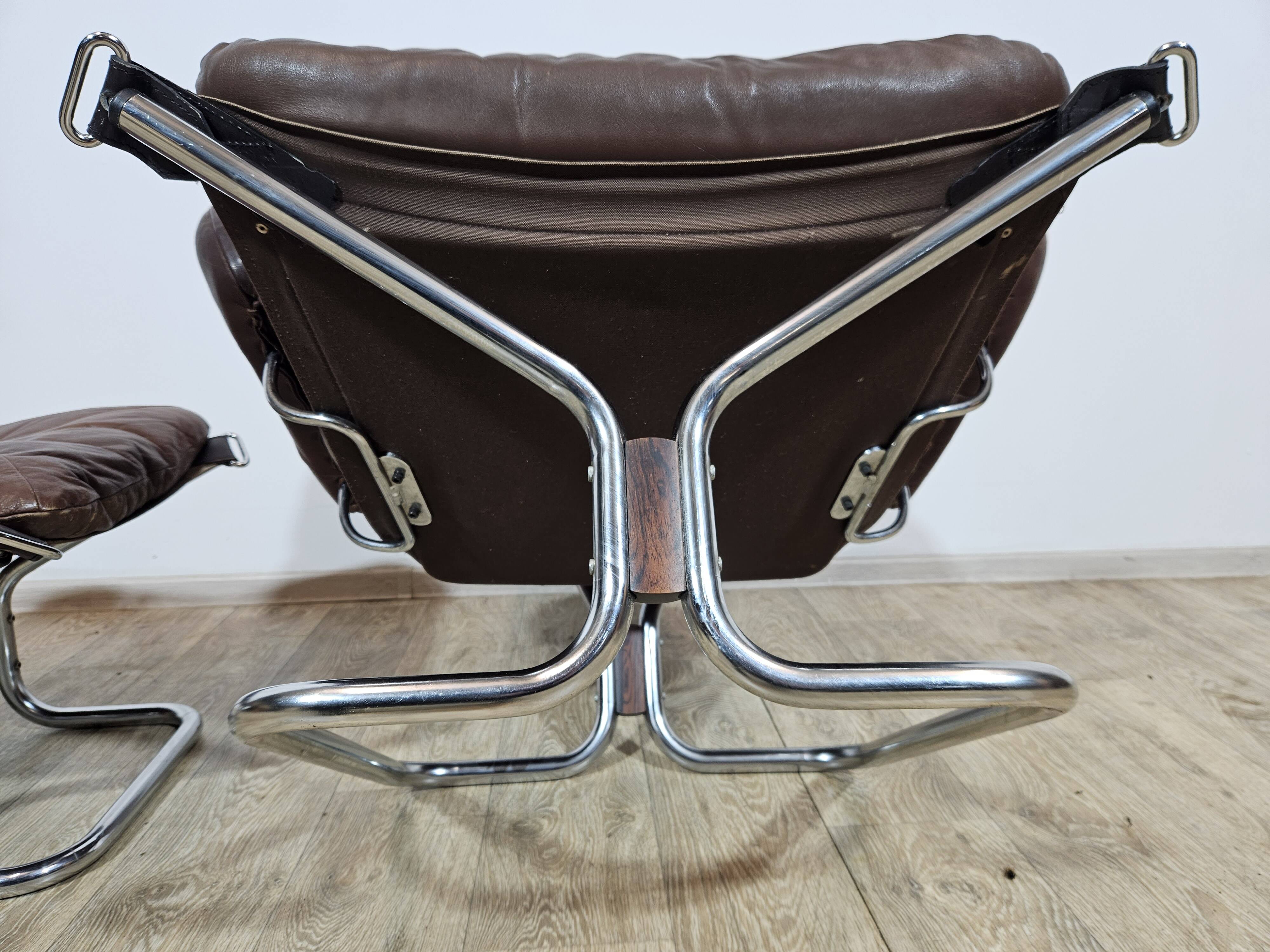 Armchair with footstool, Westnofa, "Wing Chair and foot stool", designed by