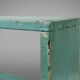 Industrial small mint-colored rack or bookcase with 4 shelves and beautiful patina, Belgium, 1920s