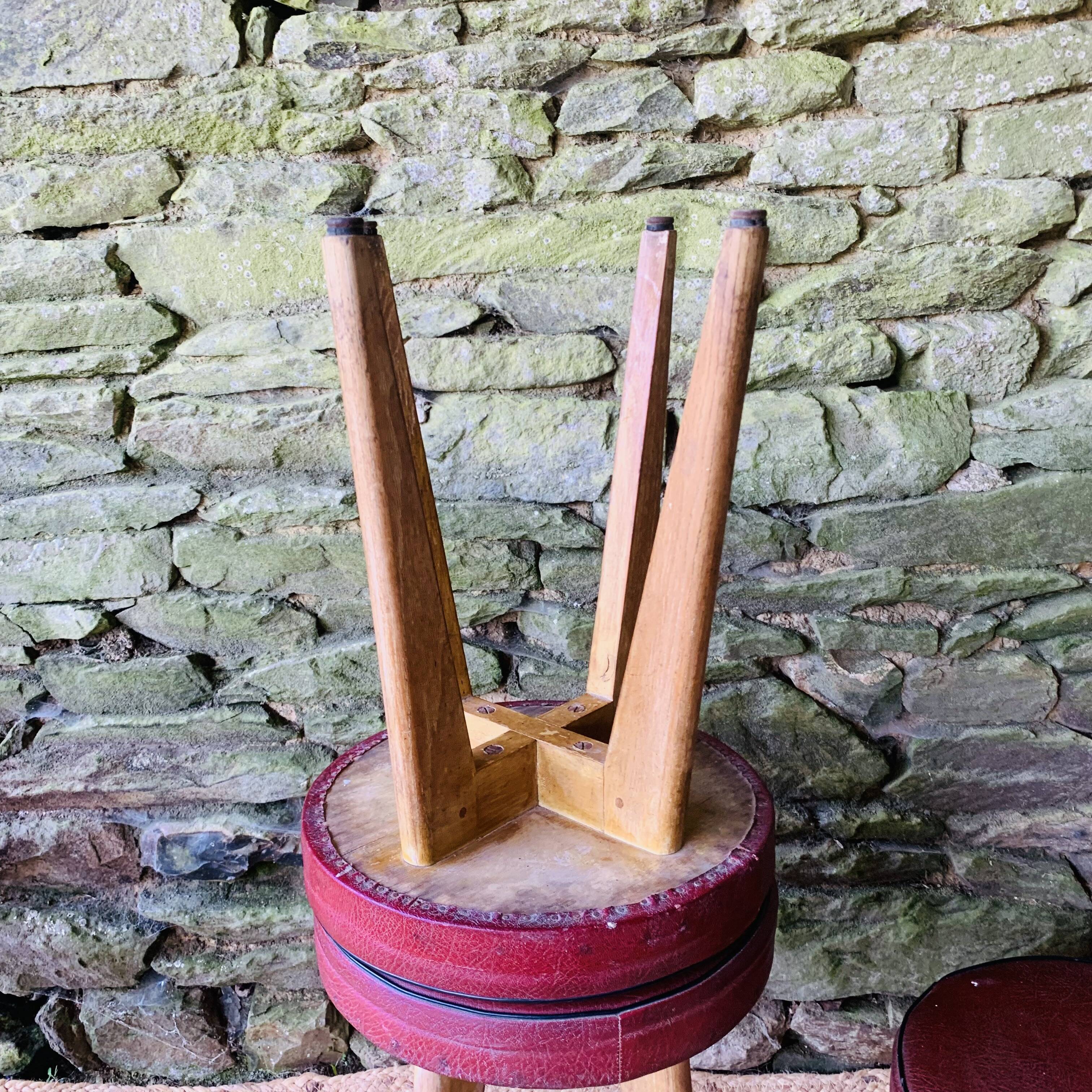 Ensemble de 4 tabourets vintage des années 60