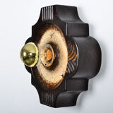 Wall lamp Fisher Leuchten from Germany from the 70s made with the fat lava process