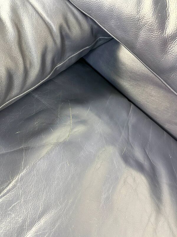 Canapé en cuir Maralunga 2 places vintage des années 1980 par Vico Magistretti pour Cassina