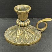 Solid Bronze candle holder, said candle holder for walking or Cellar Rat