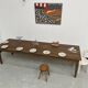 Table de ferme "Dark Brown" en chêne massif 300 X 90 cm