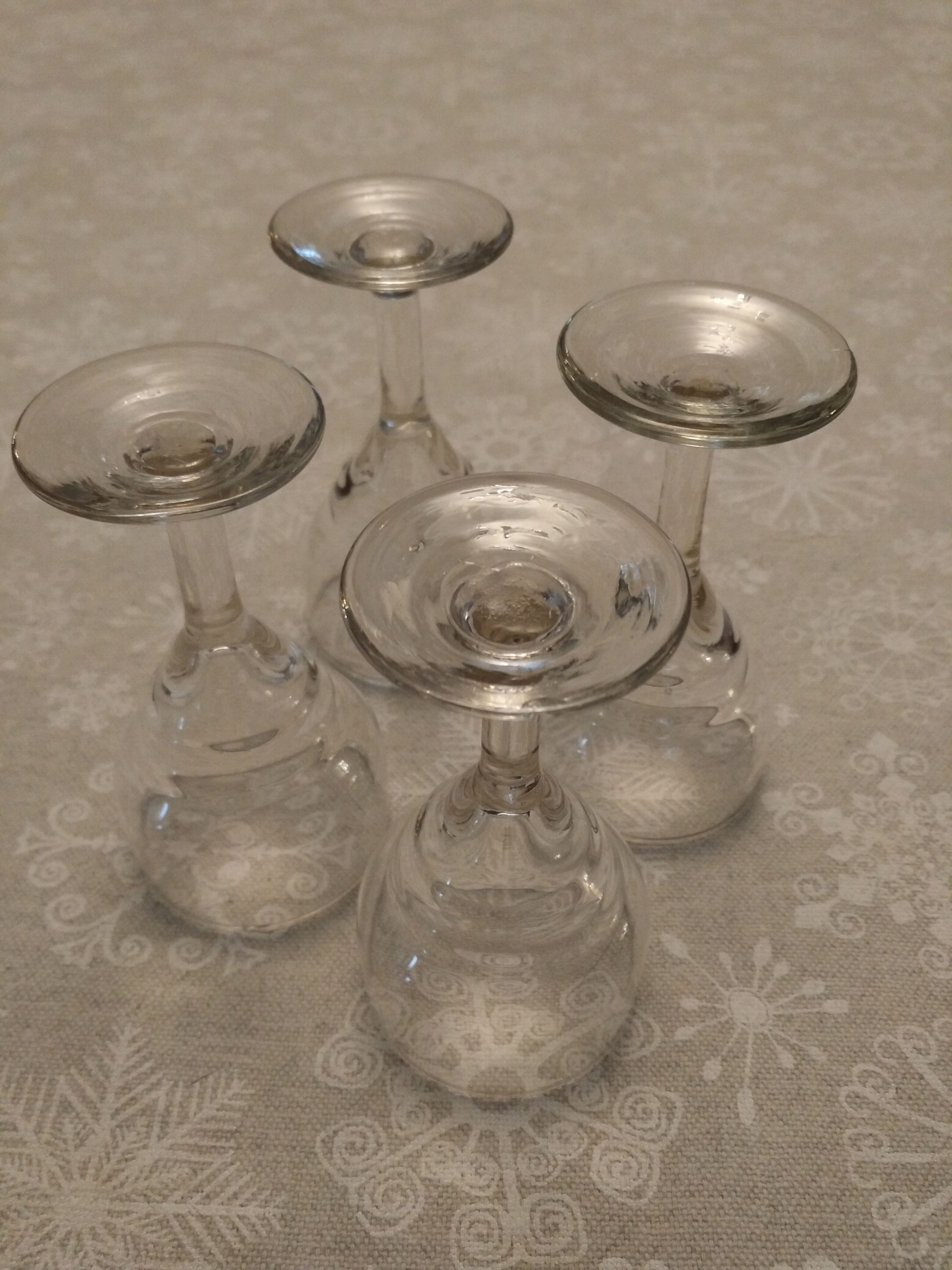 Lot de 4 verres bistrot vintage