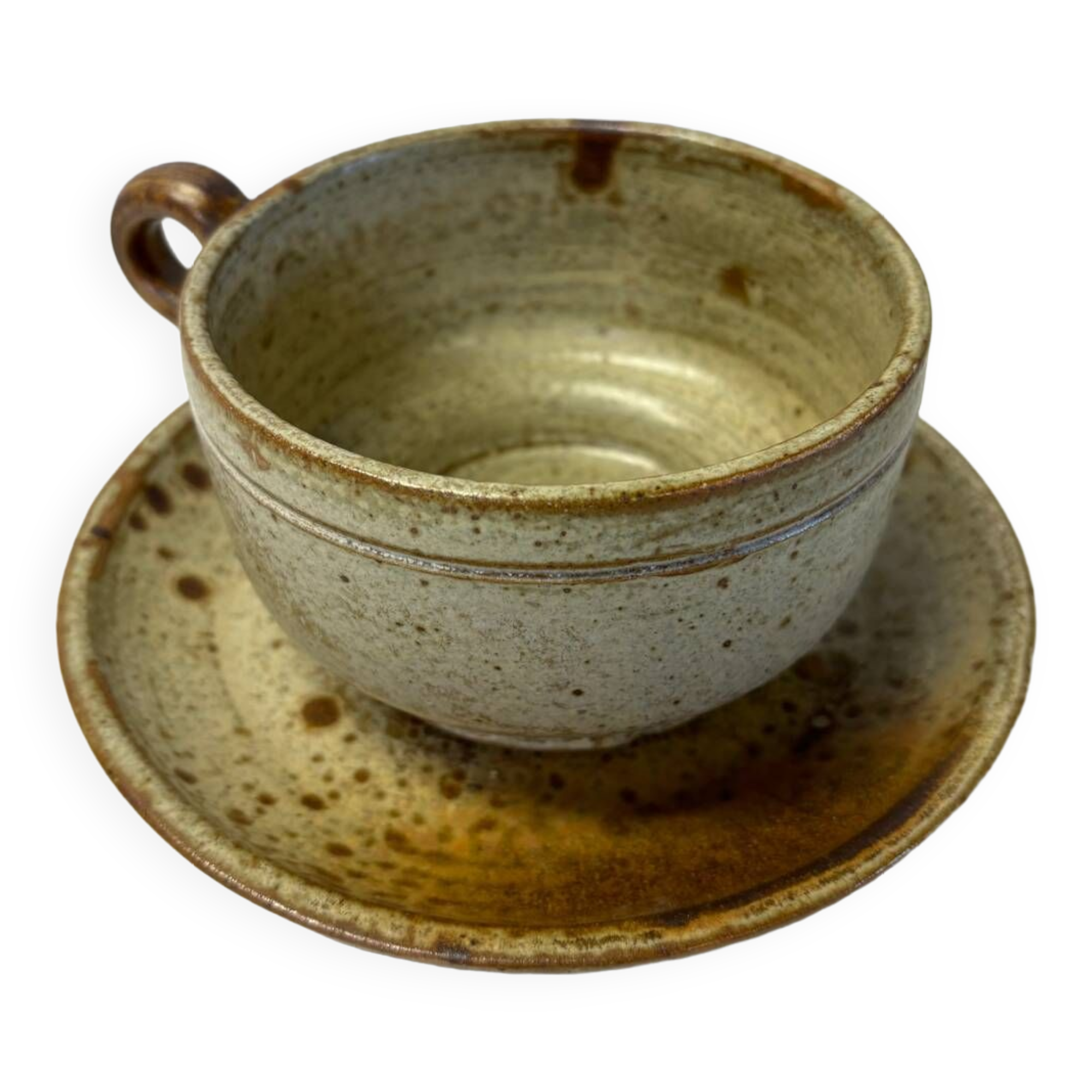 Stoneware cup lunch set