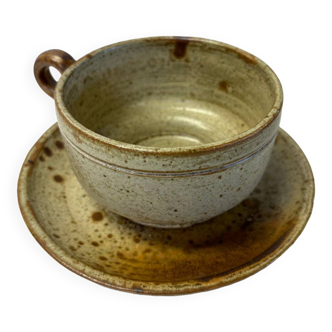 Stoneware cup lunch set