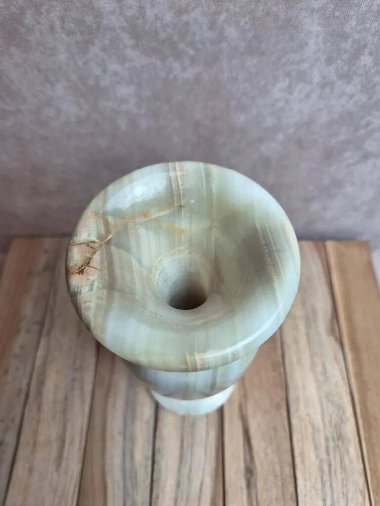 Vintage vase in natural onyx – 23 cm