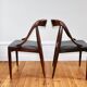 Series of 4 scandinavian chairs in rio Johannes Andersen rosewood 1960