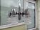 Vintage ceiling light in chrome-plated and cut glass, Targetti 1970 chandelier