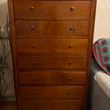 Commode chiffonier en merisier 7 tiroirs
