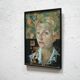 Vintage painting portrait on paper