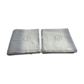 Paire de draps marqués LV