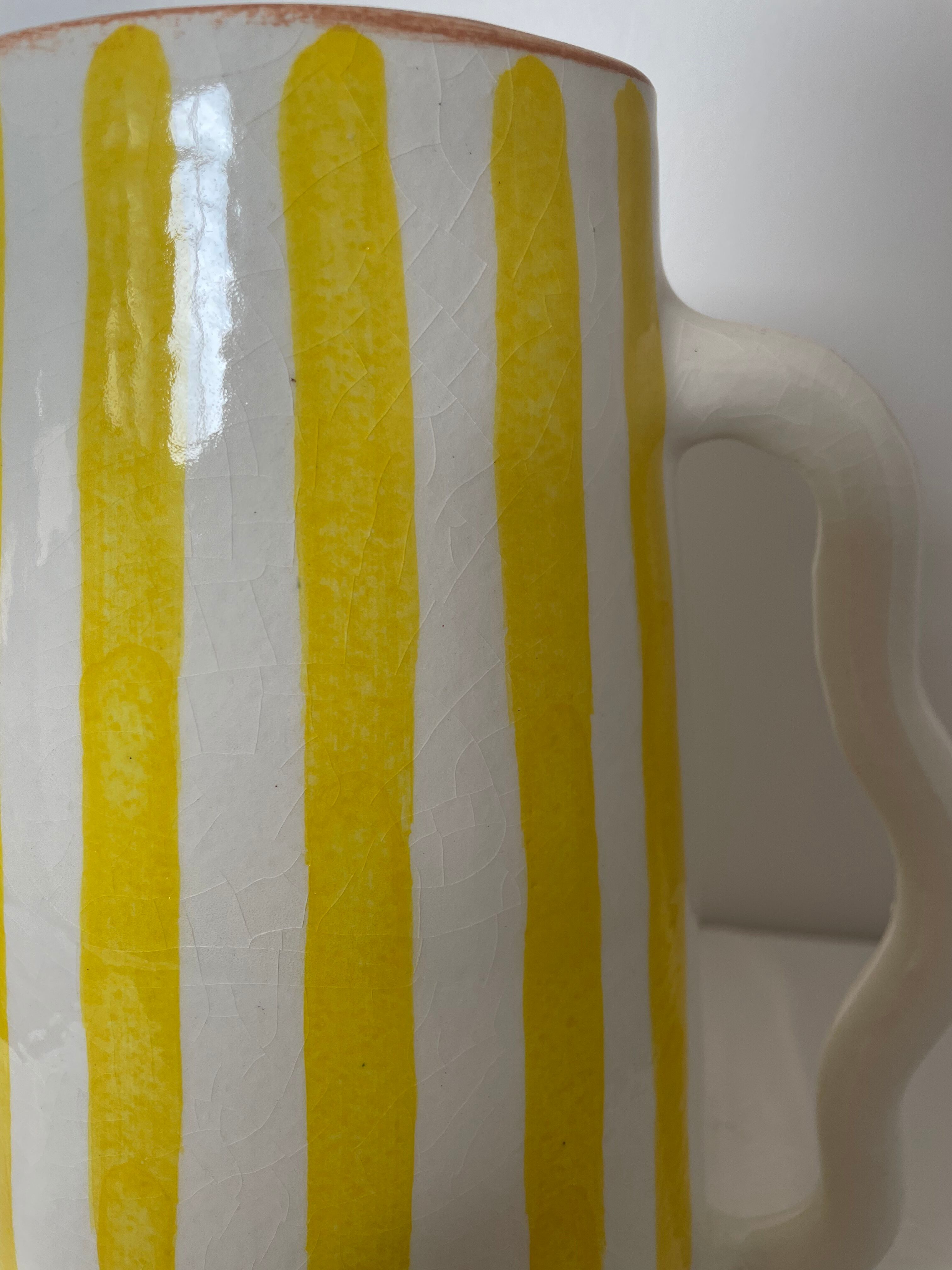 Handmade abstract wavy ceramic vase