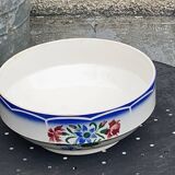 Salad bowl, Elorn model, Digoin and Sarreguemines, France, carnation motifs