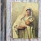 Peinture à l’huile hollandaise de la Vierge à l’Enfant, signée C. Vesters, 1940