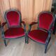 Pair of Louis XV style cabriolet armchairs
