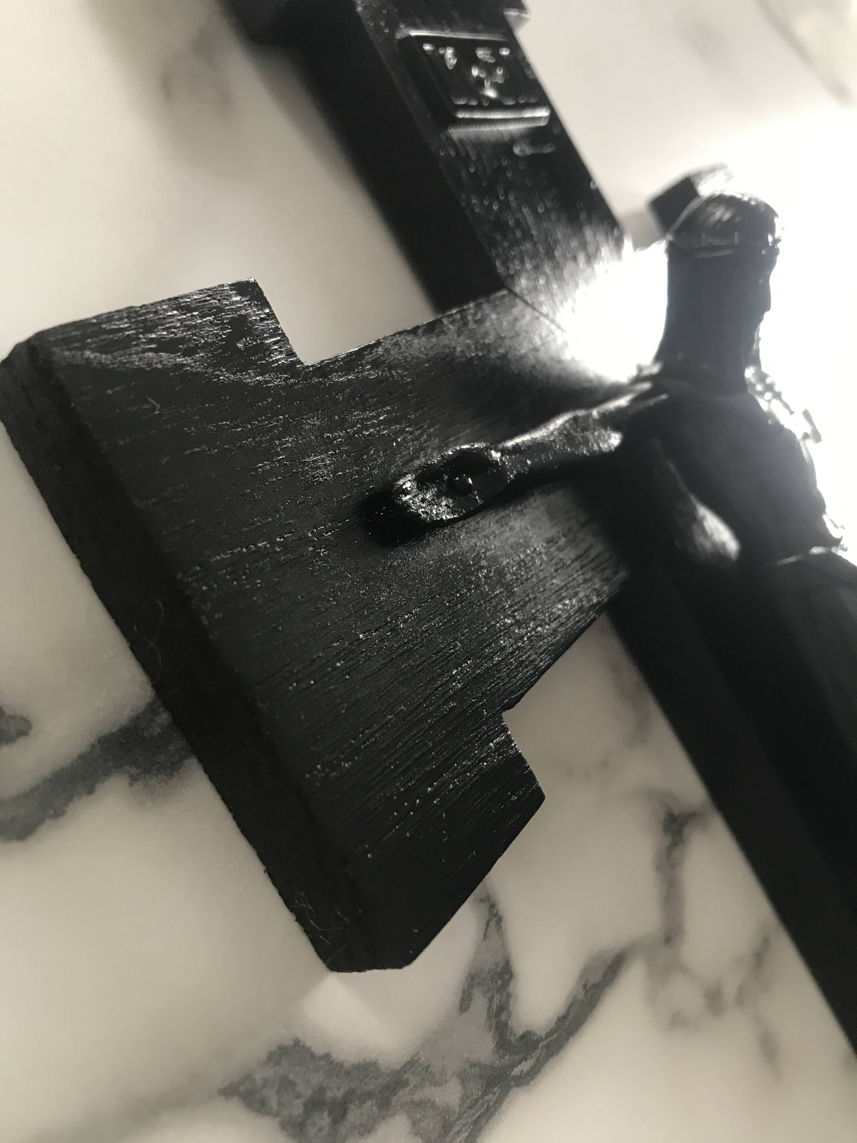 Antique black monochrome crucifix