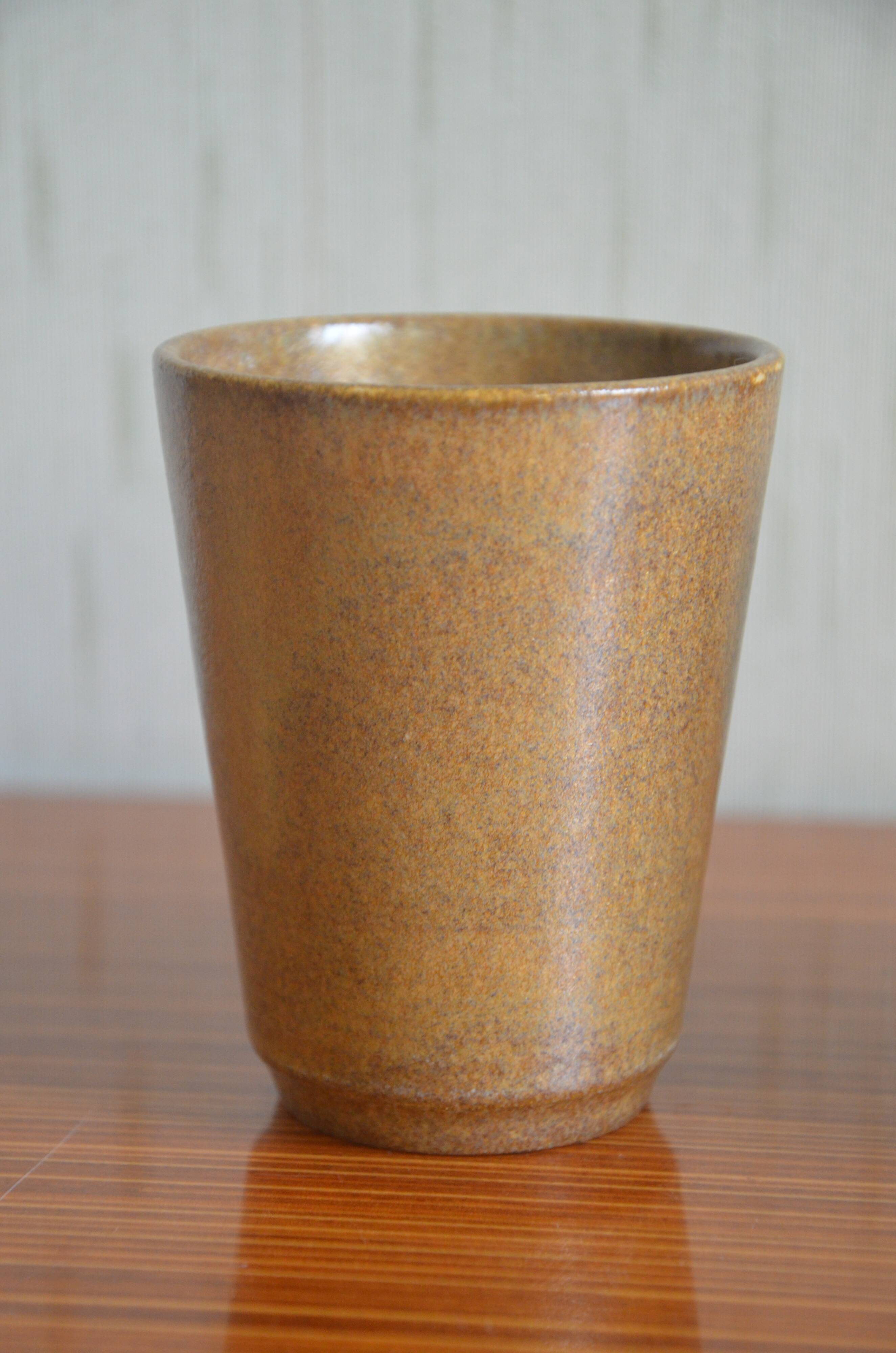 Set of 6 Digoin stoneware glasses