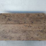 Farmhouse coffee table with solid wood drawer