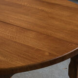Extendable round dining table in oak, Denmark, 1970’s