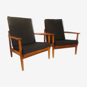 Pair of scandinavian armchairs of the years 60