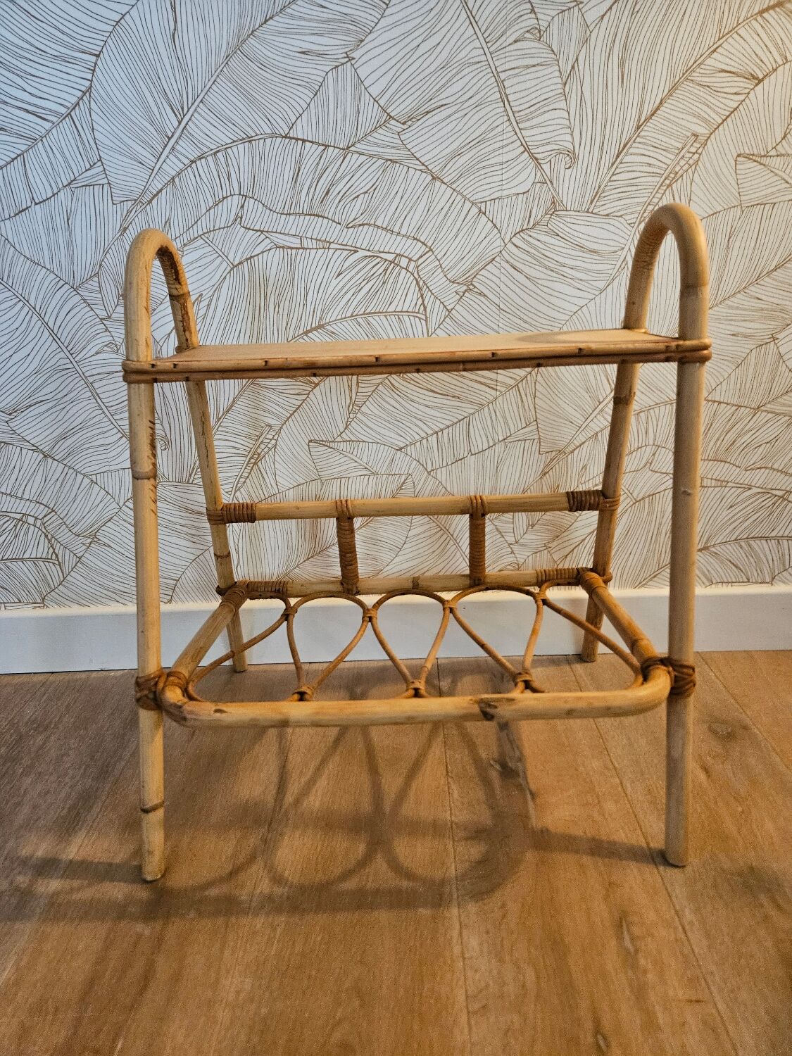 Rattan magazine holders