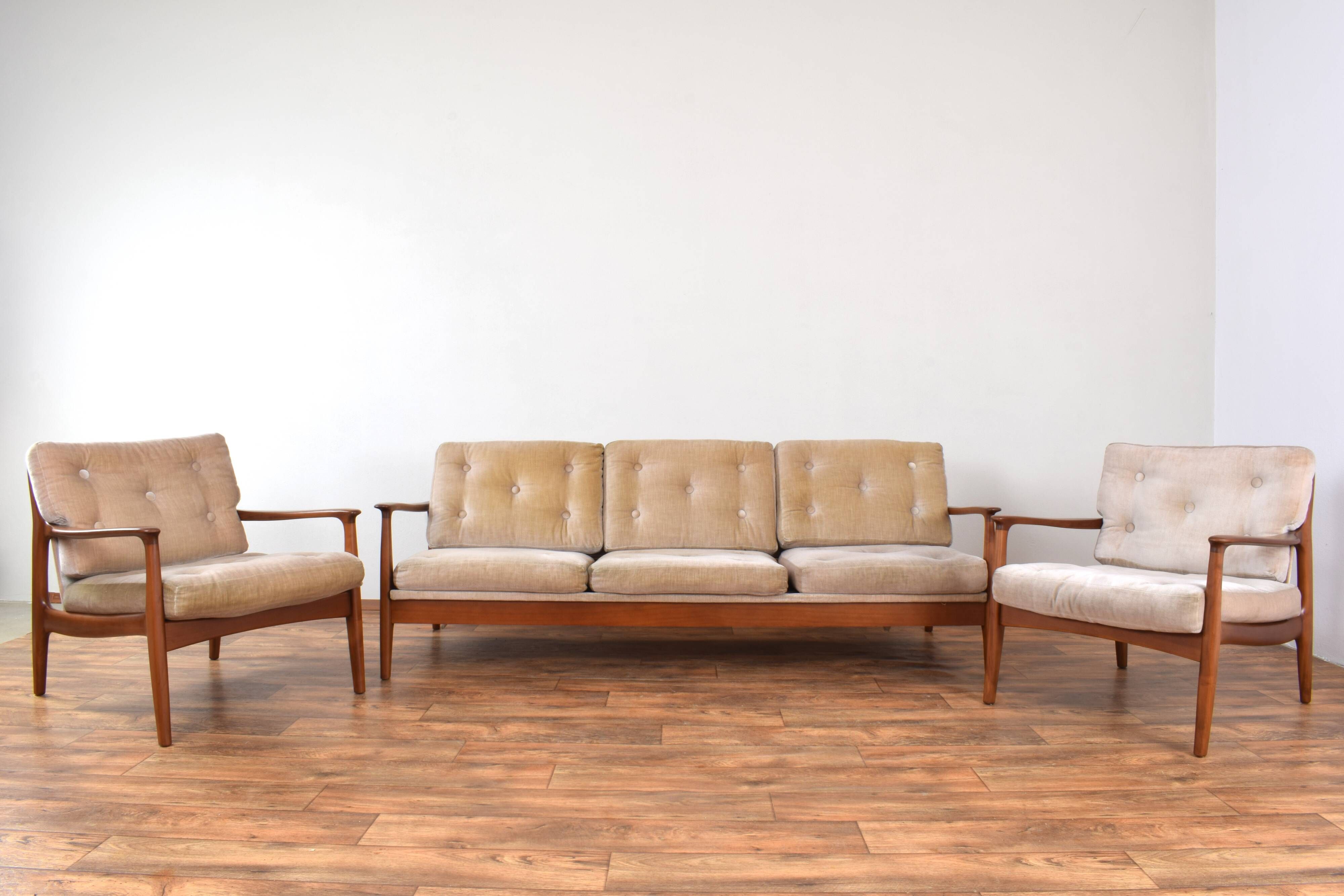 Mid-Century Living Room Set by Eugen Schmidt for Soloform, 1960s, Set of 3