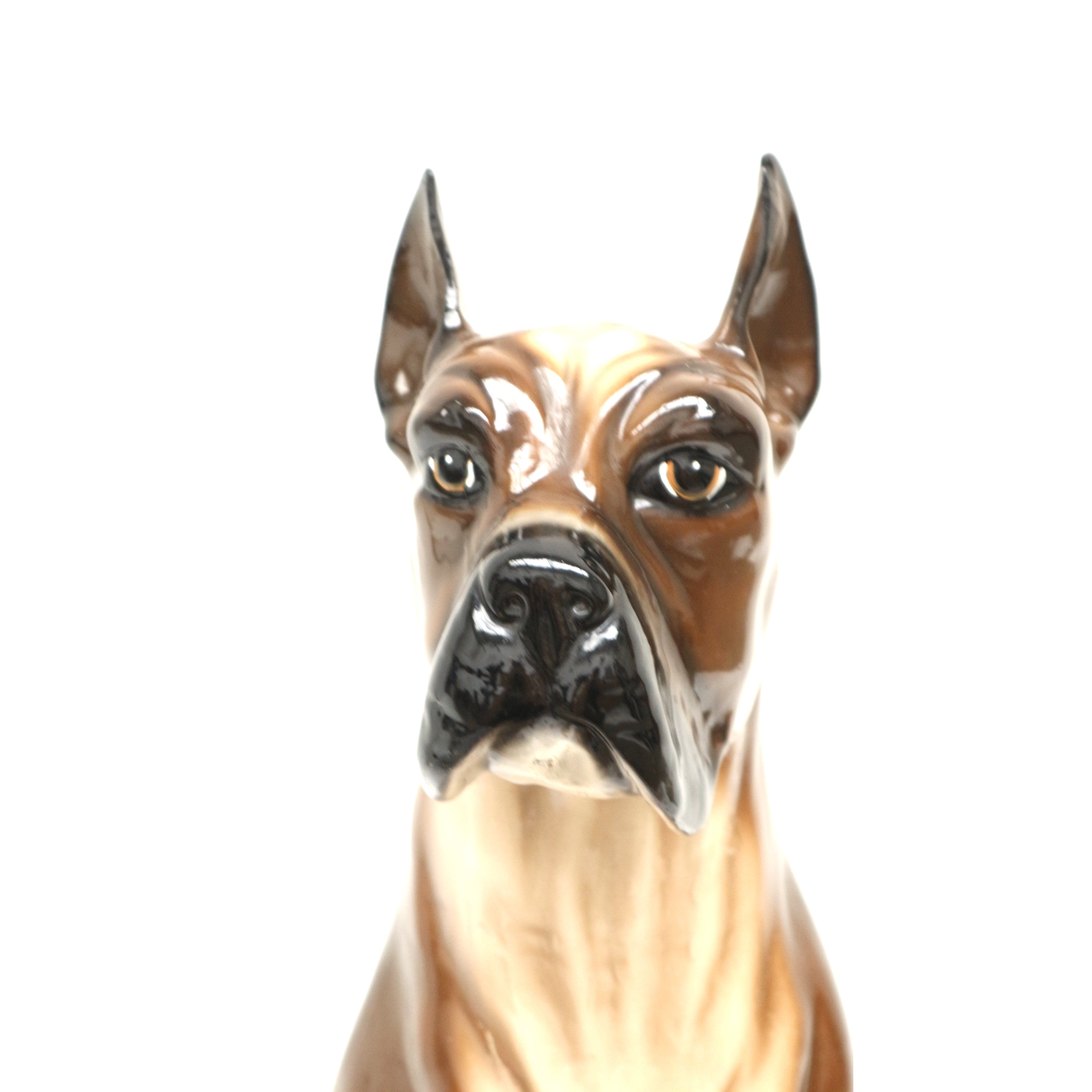 Vintage Italian design hand painted ceramic dog