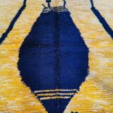 Mustard and black Berber rug 250/150 cm