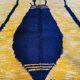 Tapis berbère moutarde et noir  250/150 cm