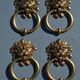 4 antique lion head furniture handles from La Samaritaine.