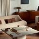 Vintage 1980s Italian travertine coffee table from Florence.