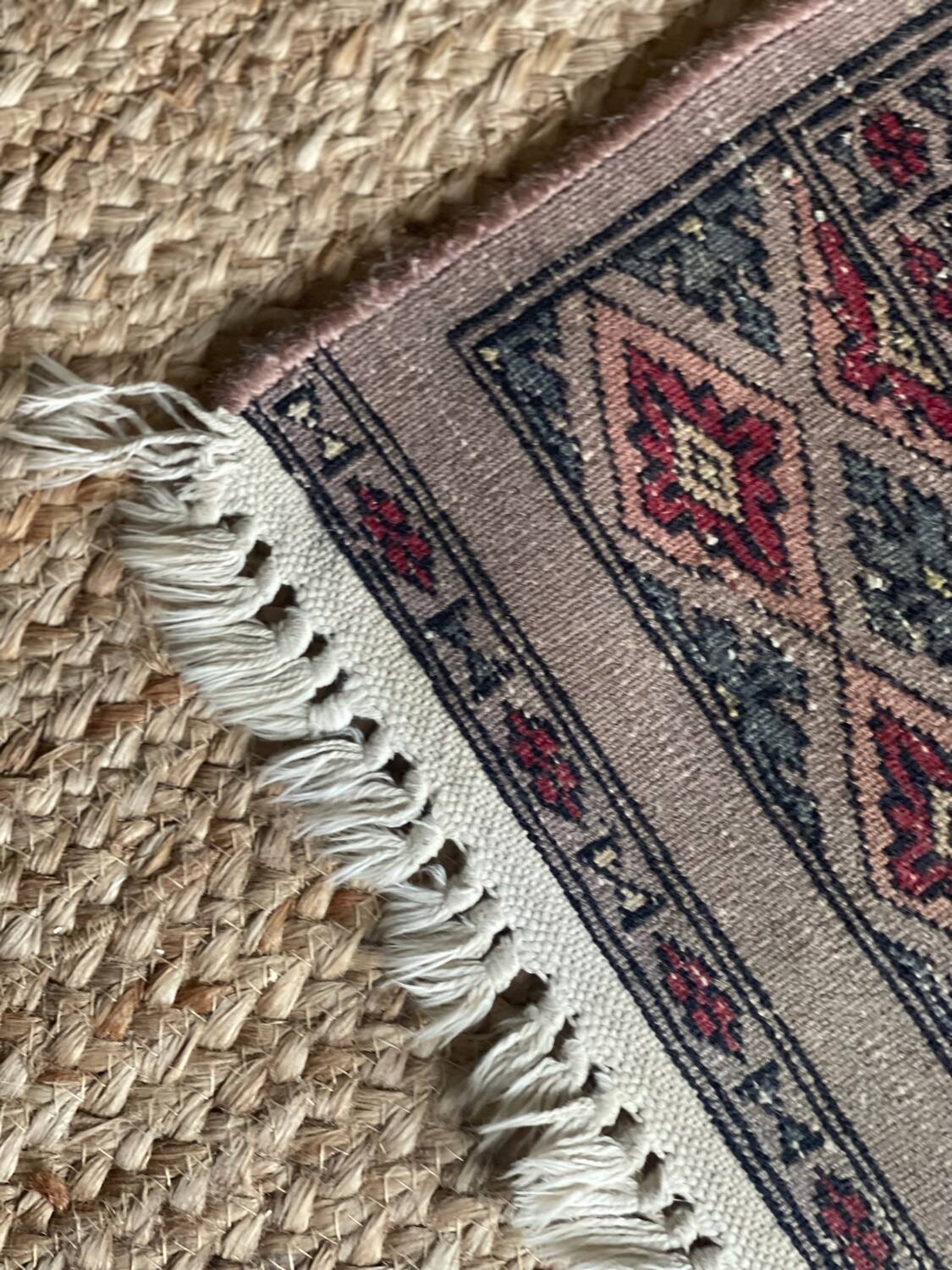 Antique Persian rug, signed.