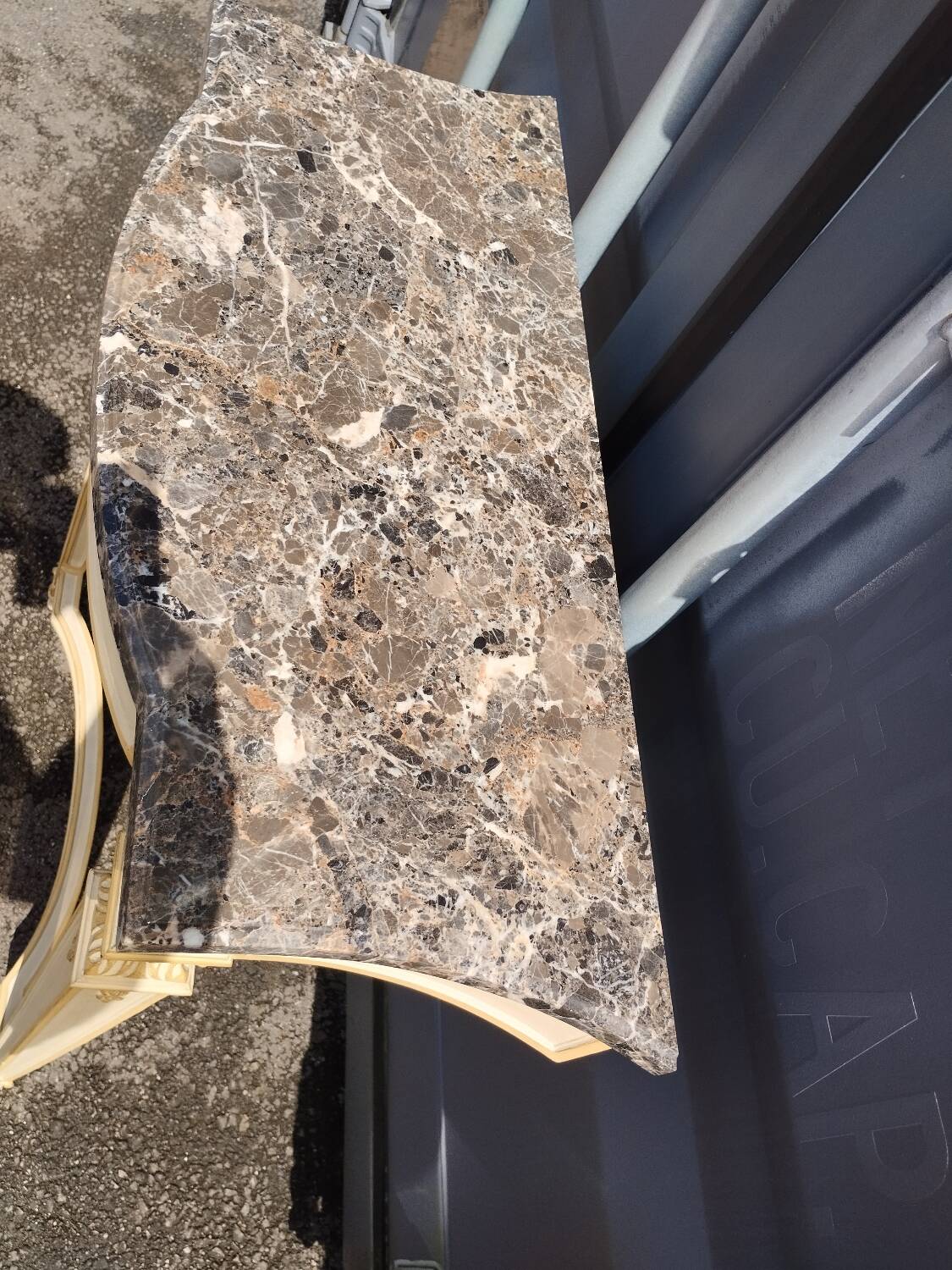 Antique Louis XVI style console with marble top