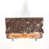 Commode bombée avec plateau en marbre, Ryden möbler AB, Nybro (Suède)