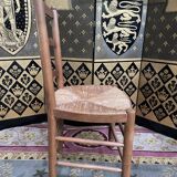 6 rustic ash mulched chairs