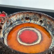 Vintage 1970s glazed ceramic trinket tray