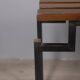 Vintage 1960s teak wood bench with italian design