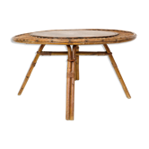 Coffee table rattan of the 1960s.