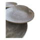 Set of six glazed stoneware plates